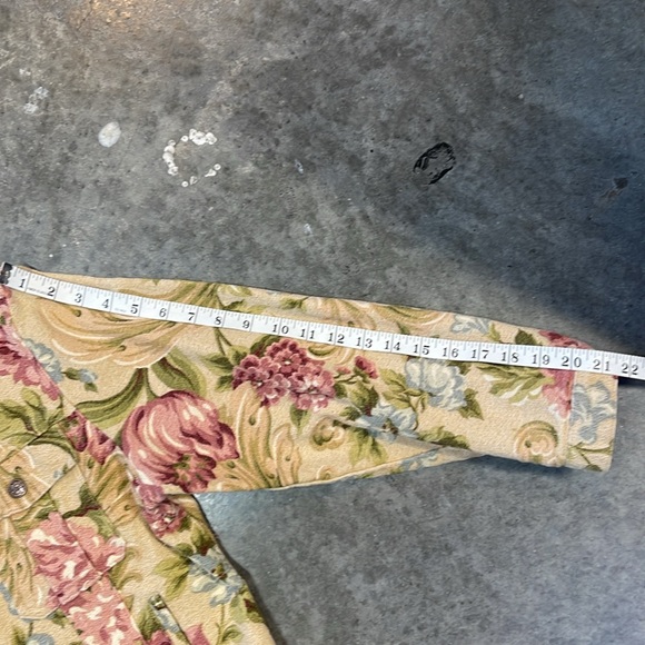 Vintage Carol Antone Floral Jean Jacket - Size Large - Picture 10 of 10